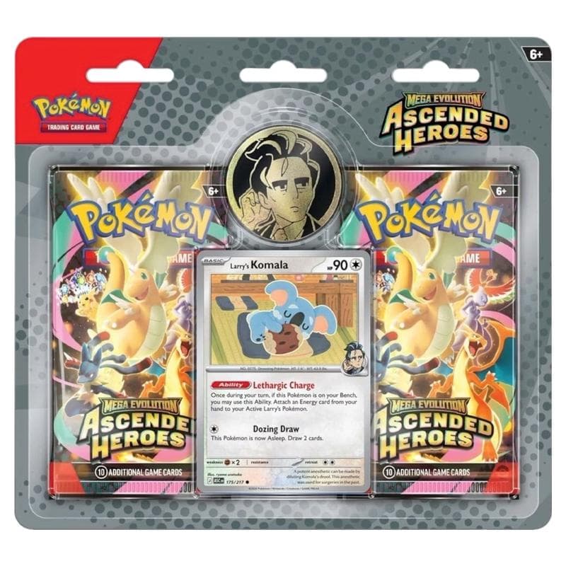 Pokemon TCG: Ascended Heroes 2-Pack Blister - Larry's Komala, image 1 of 2