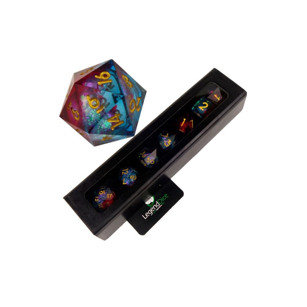 Iridescent Blood Sea - Liquid Core Dice - 7 - Polyhedral Set